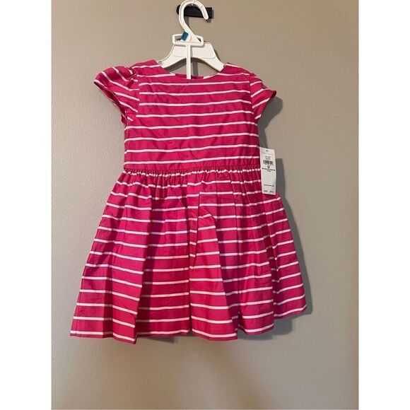 Ralph Lauren Toddler 24Mo Dress & Bloomers Set Pink White Stripe Preppy Coastal - Picture 3 of 11